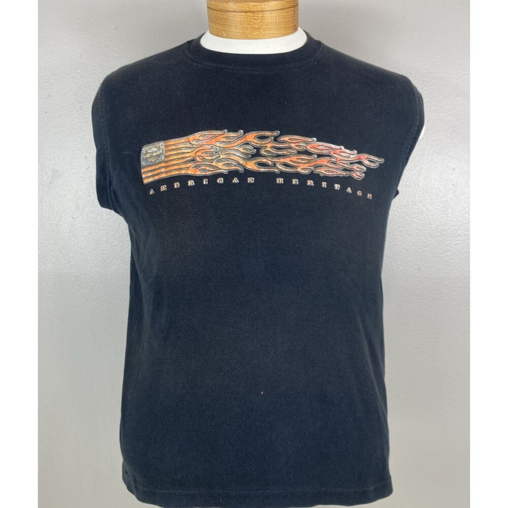2000's Harley-Davidson Motorcycle Muscle Shirt HD Shield on Back Men's Size L